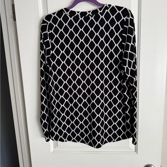 INC, blk/wht tile, gold accents, like new - Picture 3 of 5